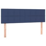 vidaXL Sommier à lattes de lit avec matelas LED Bleu 140x190 cm Tissu