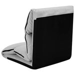 vidaXL Chaise pliable de sol Gris clair Microfibre