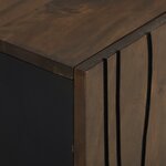 vidaXL Cabinet sous évier Noyer Bois massif  Métal Moyen Épuré