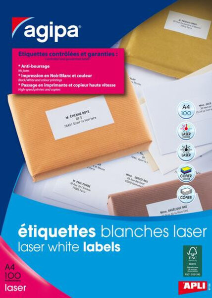 800 Étiquettes Laser 105X72