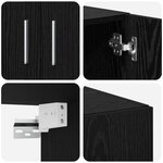 Armoire de rangement vidaXL Chêne noir 70x42 5x225 cm Bois d'ingénierie