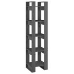 vidaXL Bibliothèque/Séparateur de pièce Gris 41x35x160 cm Pin massif