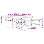 vidaXL Tables basses gigognes 2 Pièces chêne fumé bois d'ingénierie métal