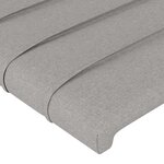 vidaXL Tête de lit avec oreilles Gris clair 147x16x78/88 cm Tissu