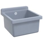 vidaXL Lavabo pour montage murale gris 40x40x24 cm résine