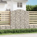 vidaXL Paniers à gabions arqués 12 Pièces 200x50x220/240 cm Fer galvanisé
