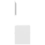vidaXL Ensemble de meubles de salle de bain 2 Pièces Blanc Aggloméré