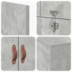 vidaXL Cadre de lit de rangement Gris béton 90x190 cm