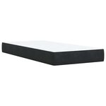 vidaXL Sommier à lattes de lit avec matelas Noir 90x190 cm Velours