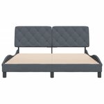 vidaXL Cadre de lit sans matelas gris foncé 160x200 cm velours