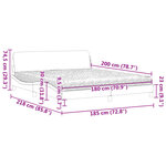 vidaXL Lit avec matelas crème 180x200 cm tissu