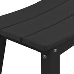 vidaXL Tabourets de bar 2 Pièces noir HDPE