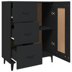 vidaXL Buffet Noir 69 5x34x90 cm Bois d'ingénierie