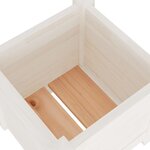 vidaXL Jardinière d'extérieur Blanc 31x31x31 cm Bois de pin massif