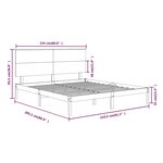 vidaXL Cadre de lit sans matelas blanc 150x200 cm bois massif