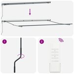 vidaXL Store Rétractable Automatique Blanc 400x350 cm