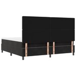 vidaXL Lit à Sommier à Ressorts avec Matelas et Banc  Noir 200x200 cm Velours