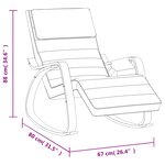 vidaXL Chaise à bascule Gris foncé Tissu