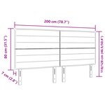 vidaXL Tête de Lit Design Lignes Bleues 200 cm Tissu