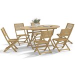 vidaXL Ensemble à manger de jardin 7 Pièces Bois d'acacia solide