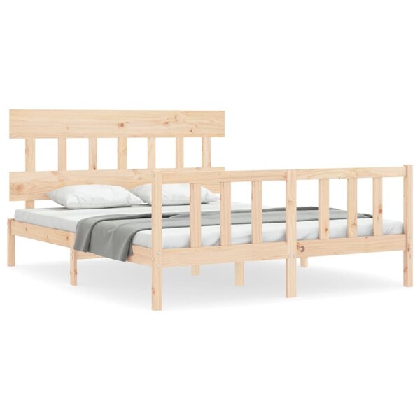 vidaXL Cadre de lit sans matelas 160x200 cm bois massif de pin