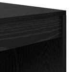 Bureau vidaXL avec rangement en chêne noir en bois d'ingénierie