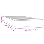 vidaXL Matelas de lit à ressorts ensachés noir 120x190x20cm Similicuir