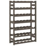 vidaXL Casier à bouteilles pour 42 bouteilles gris bois pin solide
