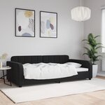 vidaXL Lit de repos sans matelas noir 100x200 cm velours