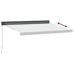 vidaXL Auvent rétractable anthracite/blanc 3x2 5 m tissu et aluminium