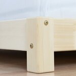 Lit double scandinave en bois COMFY 200 x 200