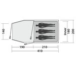 Easy Camp Tente tunnel Spirit 300 3 places Gris acier et bleu
