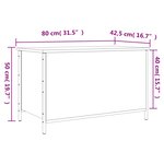 vidaXL Banc de rangement chêne marron 80x42 5x50 cm bois d'ingénierie