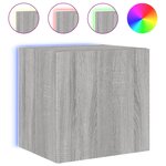 vidaXL Meubles TV muraux et lumières LED 2Pièces sonoma gris 40 5x35x40cm