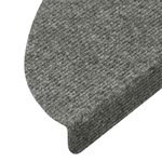 vidaXL Tapis d'escalier autocollants 15 Pièces 56x17x3 cm Gris