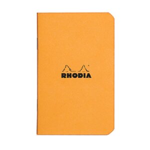 Rhodia - Cahier piqué noir, 7,5 x 12 cm, 5x5, 48 pages non microperforées