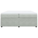 vidaXL Sommier à lattes de lit et matelas Gris clair 200x200cm Velours