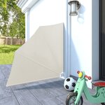 vidaXL Auvent latéral pliable de balcon Crème 140x140 cm