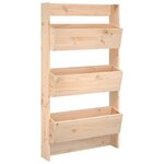 vidaXL Jardinière murale 3 niveaux 60x18 5x110 cm bois de pin massif