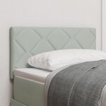 vidaXL Tête de Lit LED Gris Clair Ensemble de 2 Gris clair Revêtement