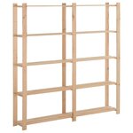 vidaXL Étagère de stockage 5 niveaux 170x28 5x170cm Bois de pin massif