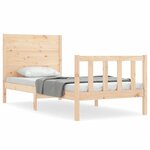 vidaXL Cadre de lit et tête de lit 100x200 cm bois massif