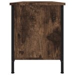 vidaXL Meuble TV chêne fumé 102x35x45 cm bois d'ingénierie