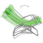 vidaXL Chaises à bascule lot de 2 Acier Vert