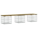 vidaXL Banc de jardin design gabion 203x44x42 cm bois de pin imprégné