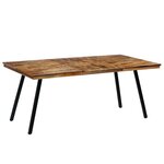 vidaXL Table à manger Teck recyclé et acier 180x90x76 cm