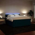 vidaXL Sommier à lattes de lit et matelas bleu 180x200 cm velours