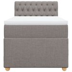 vidaXL Sommier à lattes de lit avec matelas Taupe 90x200 cm Tissu