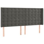 vidaXL Sommier à lattes de lit et matelas Gris foncé 160x200cm Velours