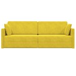 vidaXL Canapé-lit au sol 2-en-1 Jaune 213x144x60 cm Velours